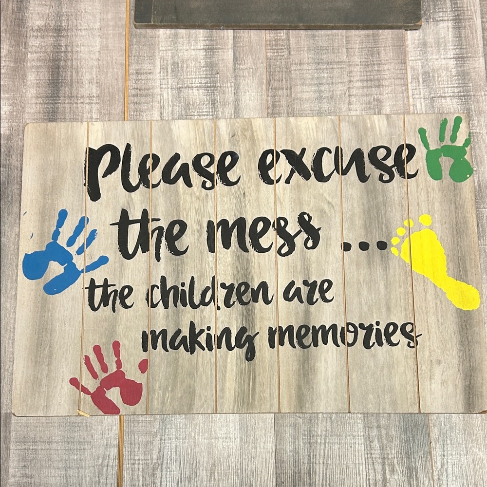Playful Handprint Wall Art with Fun Message